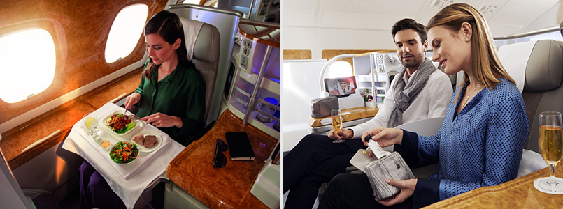 エミレーツBUSINESS(ビジネスクラス)世界の美食を