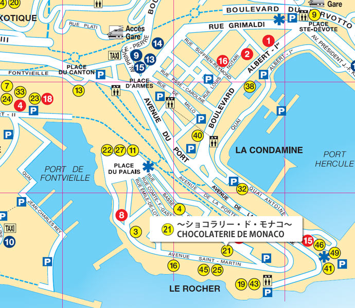 モナコの地図